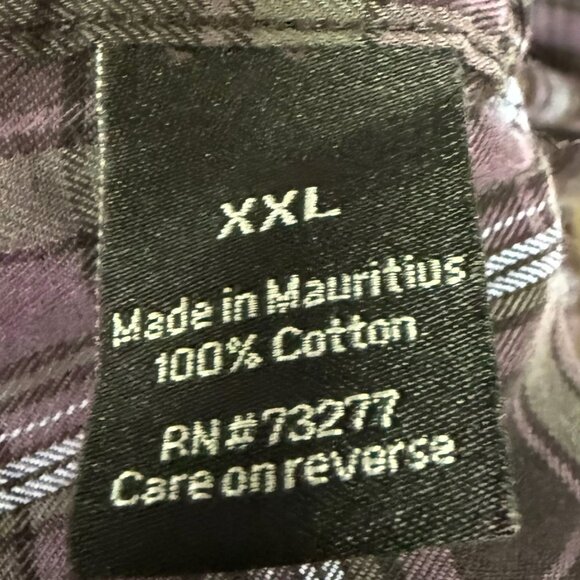 Apt. 9 Purple Plaid Soft Touch Flannel Button Shirt - Picture 4 of 4